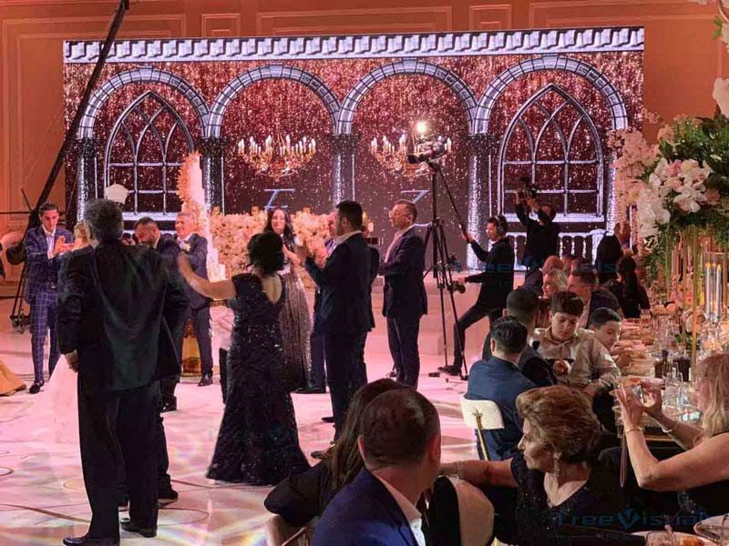 P3.91 indoor LED Screen for a Wedding