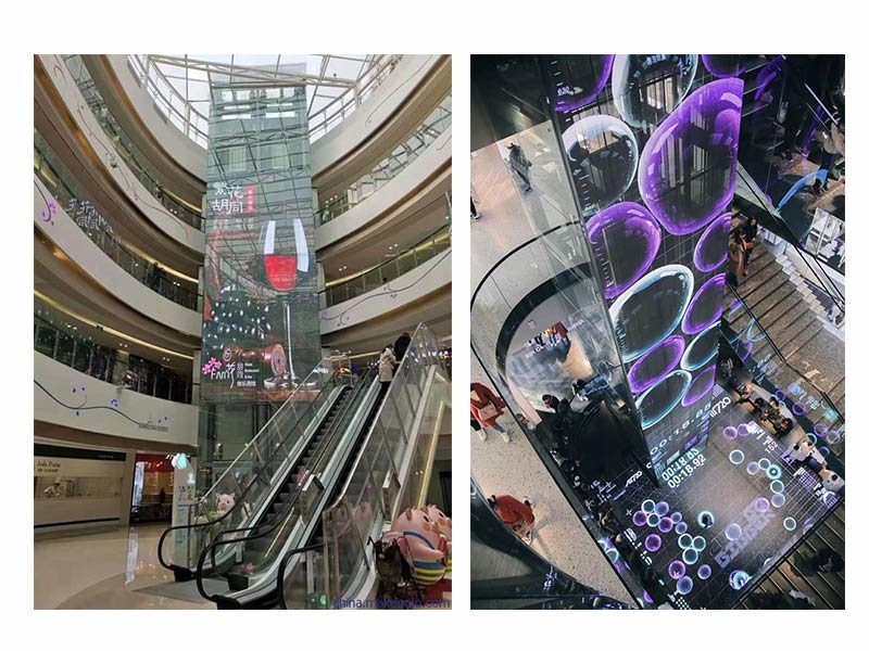 Transparent LED Video Screen for shopping mall
