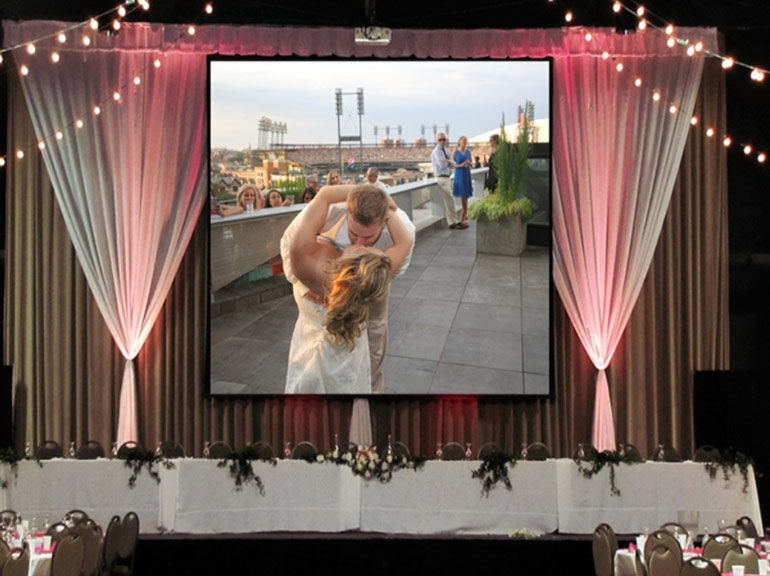 LED Video Wall Embedded into the center of the stage