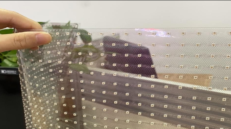 Glass-attached PE LED Film Screen