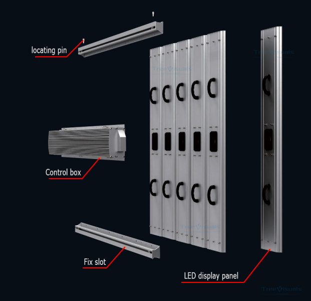 led module with long span as cabinet