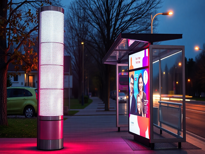 Outdoor LED Totem-the Digital Street Furniture